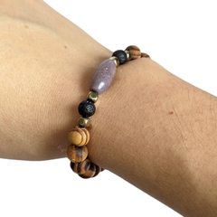 Pulsera difusor madera y ágata - comprar en línea