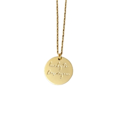 Collar medalla grabada - love message