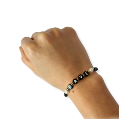 Pulsera FAVE con ágata negra - comprar en línea