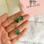 Conjunto coração verde esmeralda