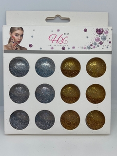 Glitter Plateado y Dorado 12 Unidades HY