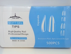 Tips Soft Gel París Night 500pcs Set Largo Almendra