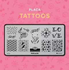 Placa de Stamping Tattoos #24 Pink Mask