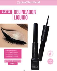 DELINEADOR DE OJOS EN LIQUIDOS THE BLACK / PINK 21 # CS3708