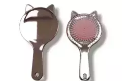 Cepillo para el pelo METALIZADO OREJAS DE GATITO (017365) ELOISE