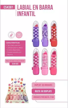 Labial en Barra Infantil (460040) PINK 21