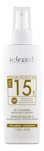 Protector Solar Fps 15 Idraet Crema Para Uso Diario Uva 5