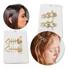 Clips Dorados Para El Cabello