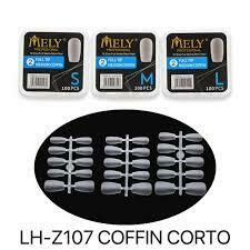 Tips Coffin Corto Matte MELY x 100 Uds (Elegir Tamaño)