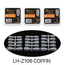 Tips Coffin Matte MELY x 100 Uds (Elegir Tamaño)