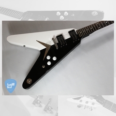 DEAN MICHAEL SCHENKER MS STD Flying V Black&White Guitarra Electrica - comprar online