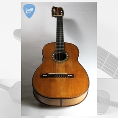 AUTOR Luthier Antonio Falcone Circa 1916 Argentina Guitarra Clásica 9 cuerdas Concierto Criolla Nylon Andaluza Flamenco - Reliquia en internet