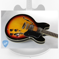 Imagen de PARQUER 335 Cherry Sunburst Guitarra Electrica SemiHollow Jazz