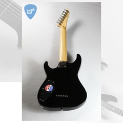 ESP Ltd M-17 Black 7 cuerdas Stratocaster SuperStrat Guitarra Electrica - tienda online