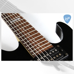 ESP Ltd M-17 Black 7 cuerdas Stratocaster SuperStrat Guitarra Electrica - tienda online