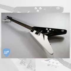 DEAN MICHAEL SCHENKER MS STD Flying V Black&White Guitarra Electrica