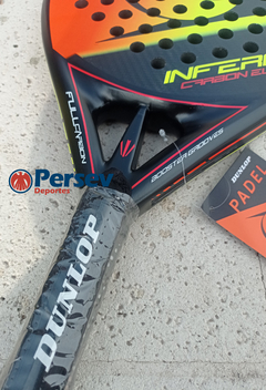 Paleta Padel DUNLOP INFERNO + Tubo pelotas Dunlop Team x3 SUPER PROMO 3 CUOTAS SIN INTERES Y ENVIO GRATIS!!! - tienda online