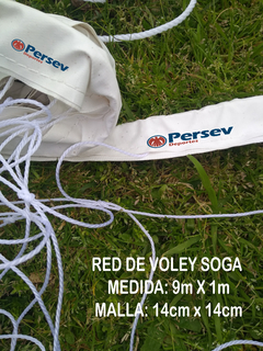 Red de voley 9m x 1m Banda superior y soga hilo 2.5mm