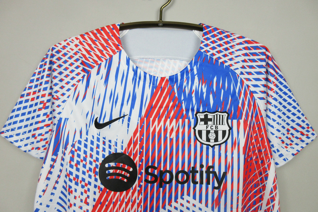 Camisa do Barcelona de aquecimento UCL 22/23