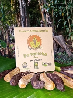 Bananinha Seca Orgânica com Chocolate Orgânico AMMA 100% cacau