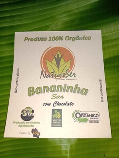 Bananinha Seca Orgânica com Chocolate Orgânico AMMA 100% cacau - comprar online