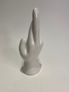 ESCULTURA MÃO BRANCA EM CERAMICA - comprar online