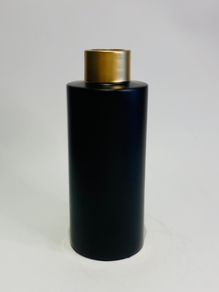 VASO M C/ DETALHE DOURADO PRETO FOSCO 55422