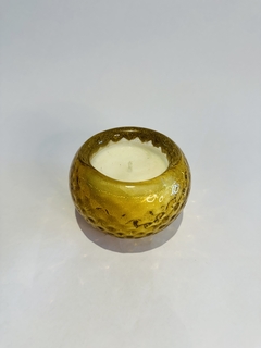 BOWL TWIST PP SALMAO C/OURO EM CRISTAL GILENO VELA AROMATICA - Pedro Paschoal Objetos & Arte