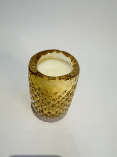 VASO TWIST PP SALMAO C/OURO EM CRISTAL GILENO VELA AROMÁTICA - comprar online