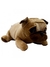 Cachorro Pug Marrom Deitado de Pelúcia 46cm