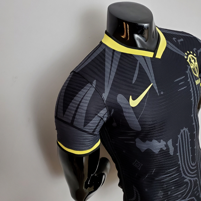 Comprar Camisa do Brasil Preta Modelo Jogador Copa 2022