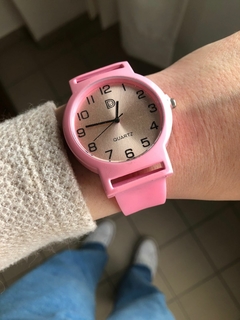 Reloj malla de goma ROSA