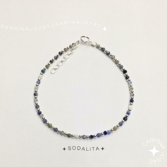 PULSERA PLATA Y SODALITA