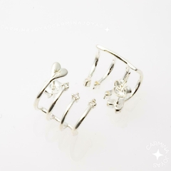 AROS CUPIDO PLATA Y CUBIC - comprar online