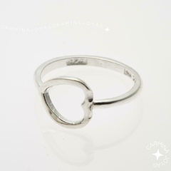 ANILLO CORAZÓN PLATA 925