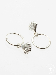 Argollitas shell plata 925