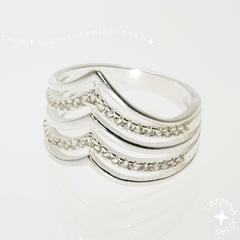 ANILLO ICONIC PLATA 925 Y CUBIC