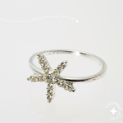 ANILLO STARFISH PLATA 925 Y CUBIC