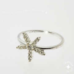 ANILLO STARFISH PLATA 925 Y CUBIC