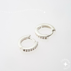 ARGOLLAS PLATA Y CUBIC 10 MM DIAMETRO