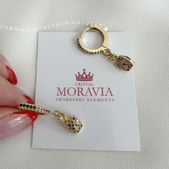 AROS MORAVIA CRISTAL ARGOLLAS PIÑA - comprar online