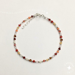 PULSERA PLATA 925 Y CRISTALES CHECOS