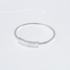 ANILLO PLATA 925 Y CUBIC BAGUETTES