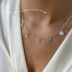 CHOKER/COLLAR ESTRELLAS DE PLATA 925 Y CUBIC