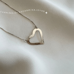 COLLAR CORAZÓN CALADO PLATA 925 - comprar online