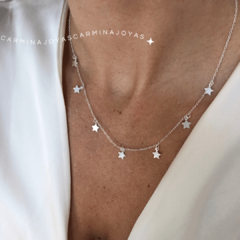 COLLAR ESTRELLAS PLATA 925