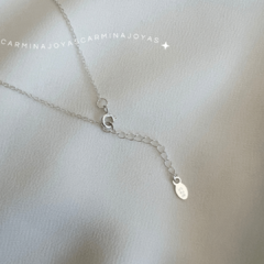 COLLAR PLATA 925 Y DIJES CUBIC PEQUEÑOS CORAZON/ESTRELLA/CIRCULO - carmina