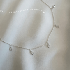 COLLAR PLATA 925 Y CUBIC FORMITA GOTA/CORAZÓN/CIRCULO - carmina