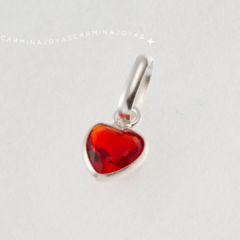 MINI DIJE CORAZÓN PLATA Y CUBIC - comprar online