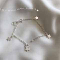 PULSERA PLATA 925 ESTRELLITAS - comprar online